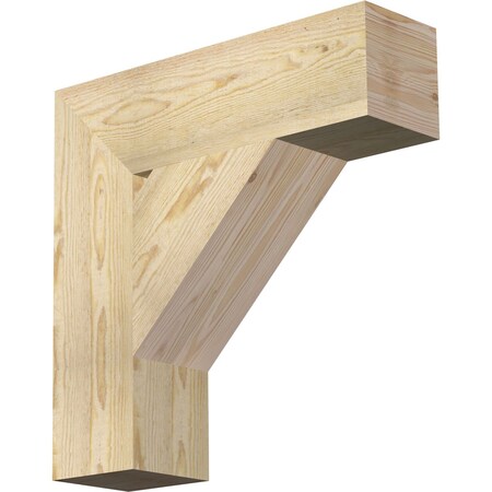 Ekena Millwork Traditional Block Rough Sawn Bracket, Douglas Fir, 6"W x 22"D x 22"H BKT06X22X22TRA05RDF
